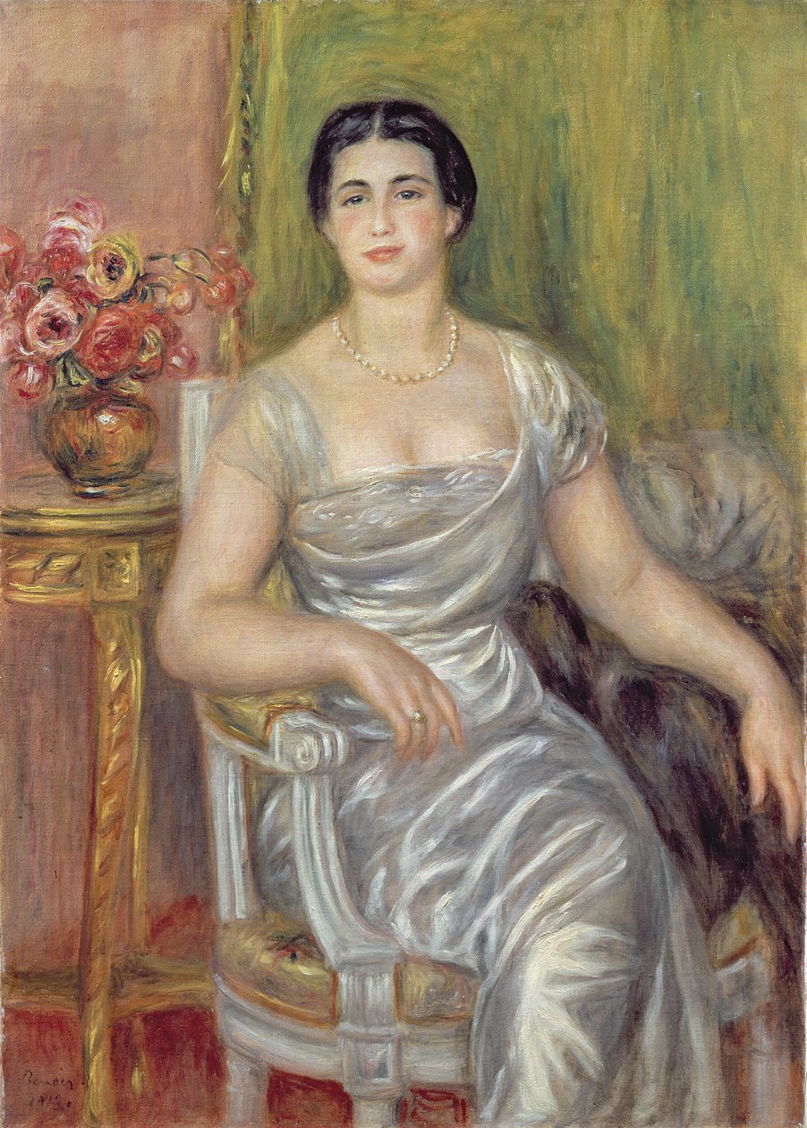 Portræt af digterinden Alice Valliere-Merzbach, 1913 af Pierre Auguste Renoir