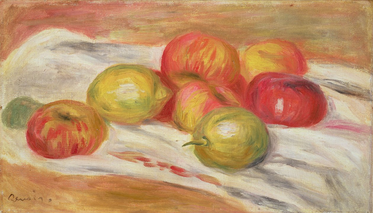 Syv æbler, 1910 af Pierre Auguste Renoir