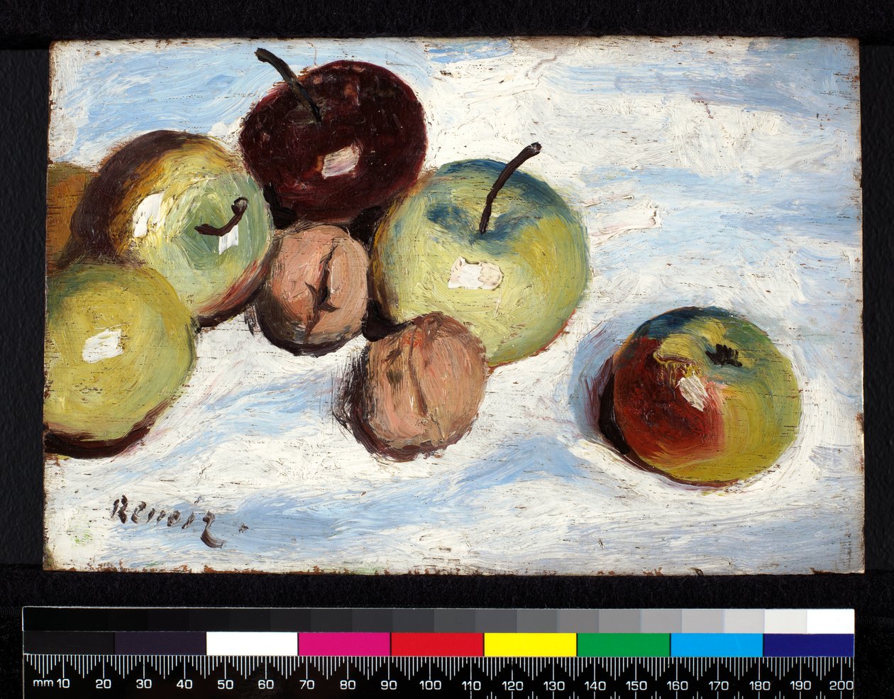 Stilleben med æbler og valnødder, ca. 1865-70 af Pierre Auguste Renoir