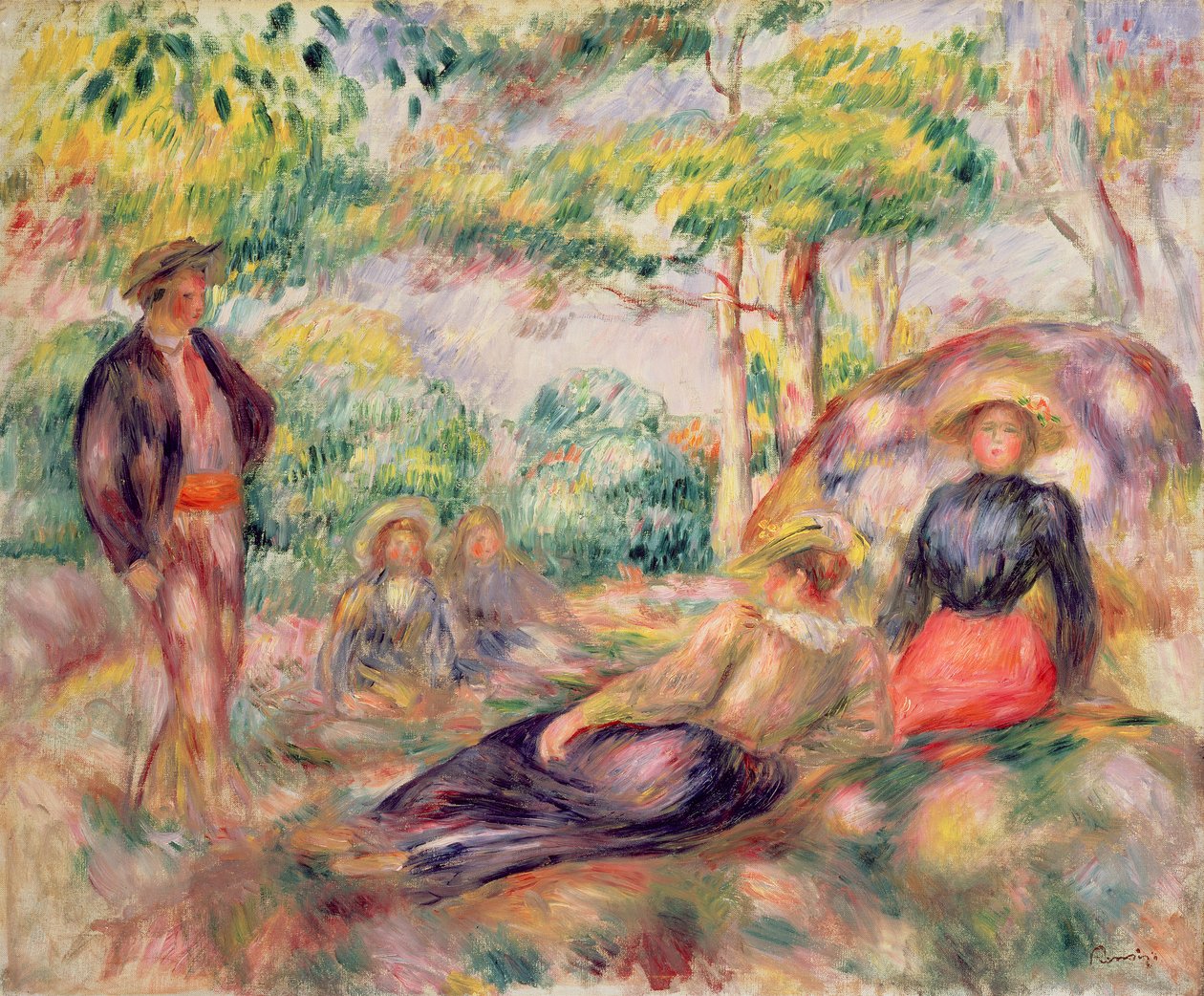 Studie til Picnic, ca. 1893 af Pierre Auguste Renoir