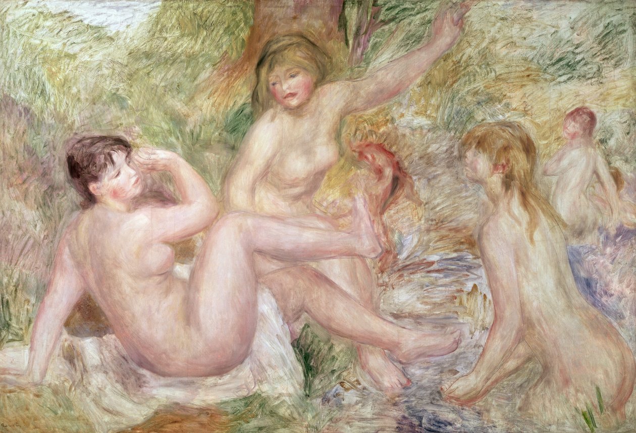 Studie for de store badegæster, 1885-1901 af Pierre Auguste Renoir
