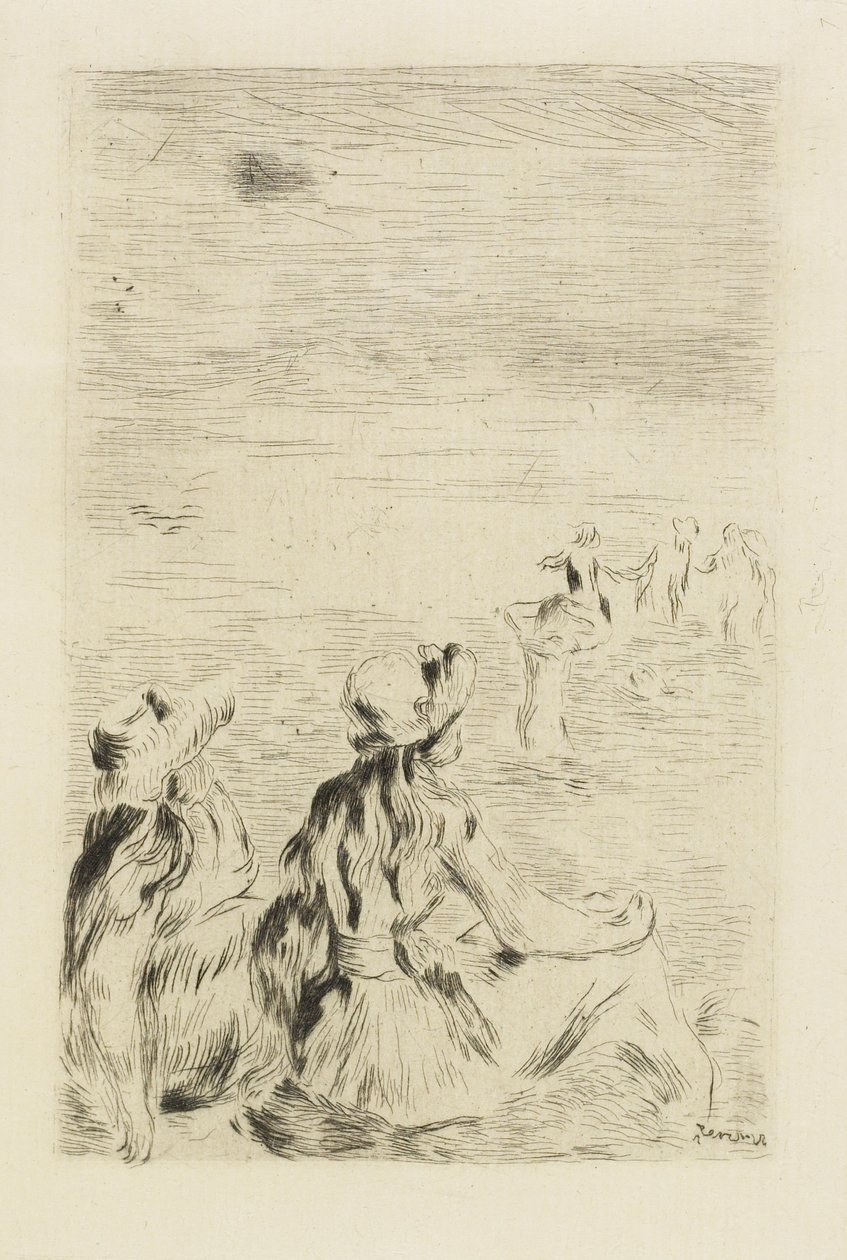 På stranden, ca. 1892 af Pierre Auguste Renoir