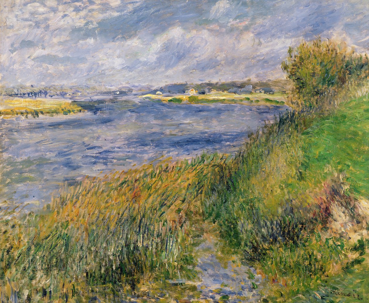 Seine-bankerne, Champrosay, 1876 af Pierre Auguste Renoir