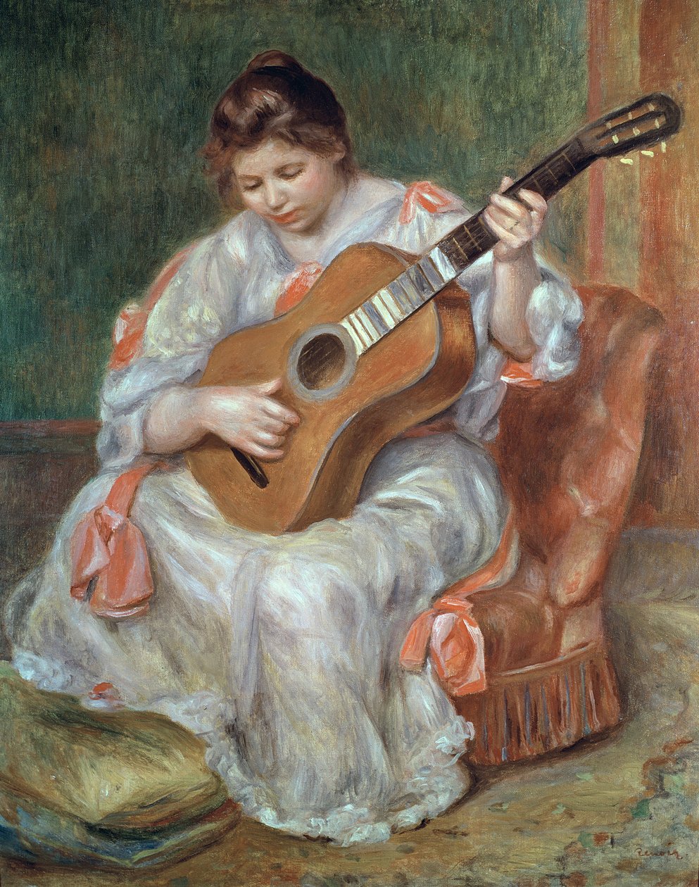 Guitarspilleren, 1897 af Pierre Auguste Renoir