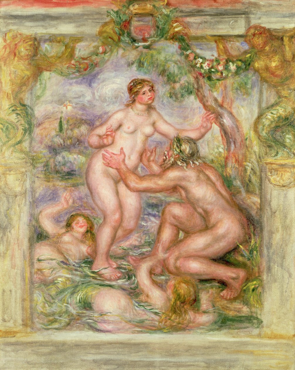 Saone flyder ind i Rhônes våben, 1915 af Pierre-Auguste Renoir