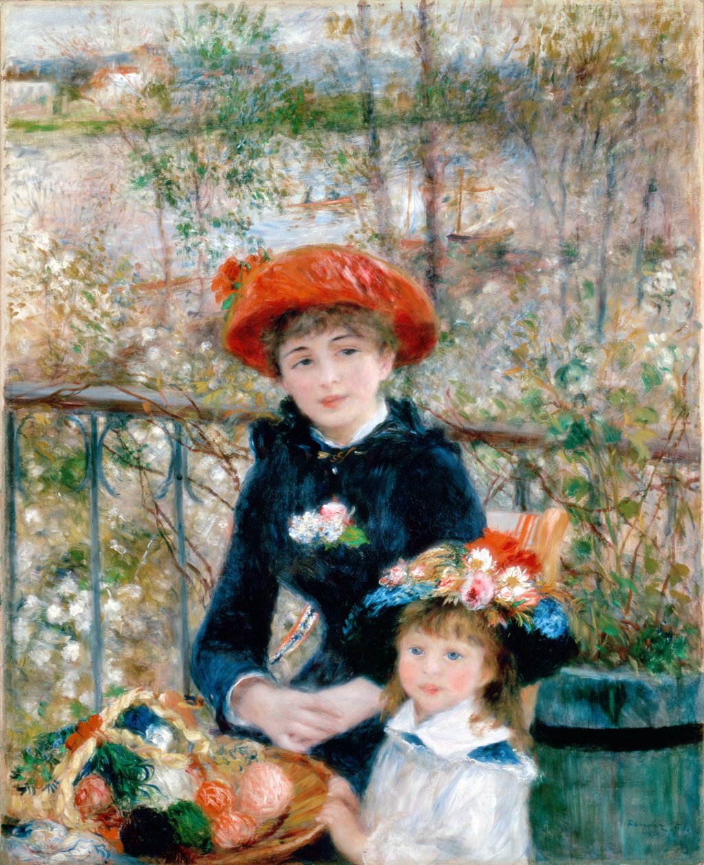 De to søstre, på terrassen af Pierre Auguste Renoir