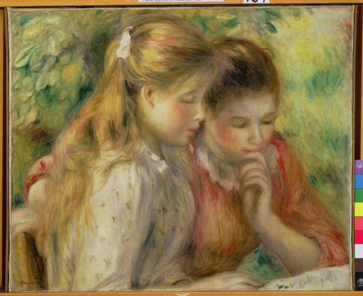 To piger læser, ca. 1892 af Pierre Auguste Renoir