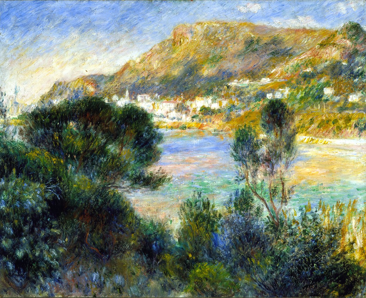Udsigt fra Cap Martin af Monte Carlo, ca. 1884 af Pierre Auguste Renoir