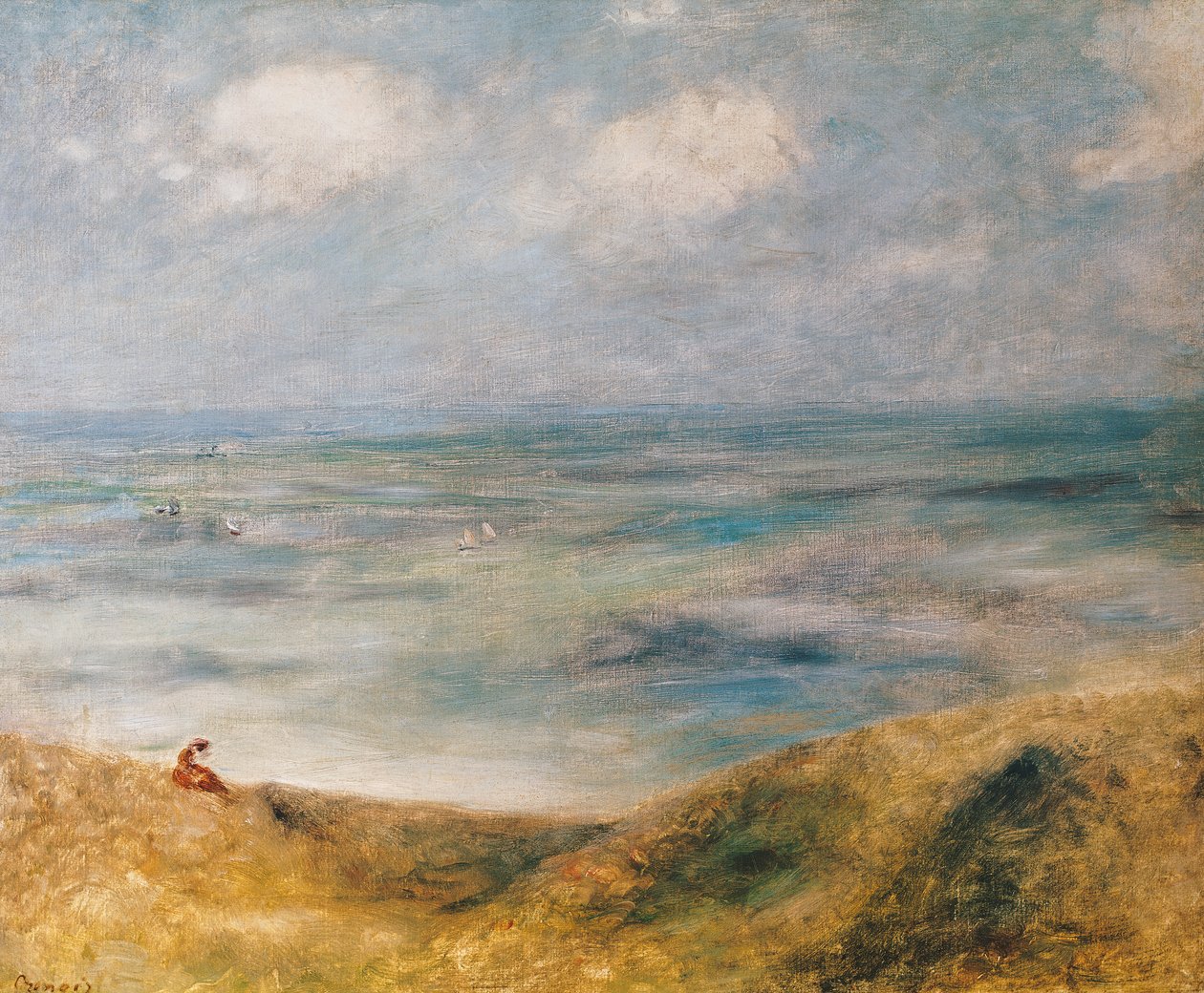 Udsigt over havet, Guernsey af Pierre Auguste Renoir