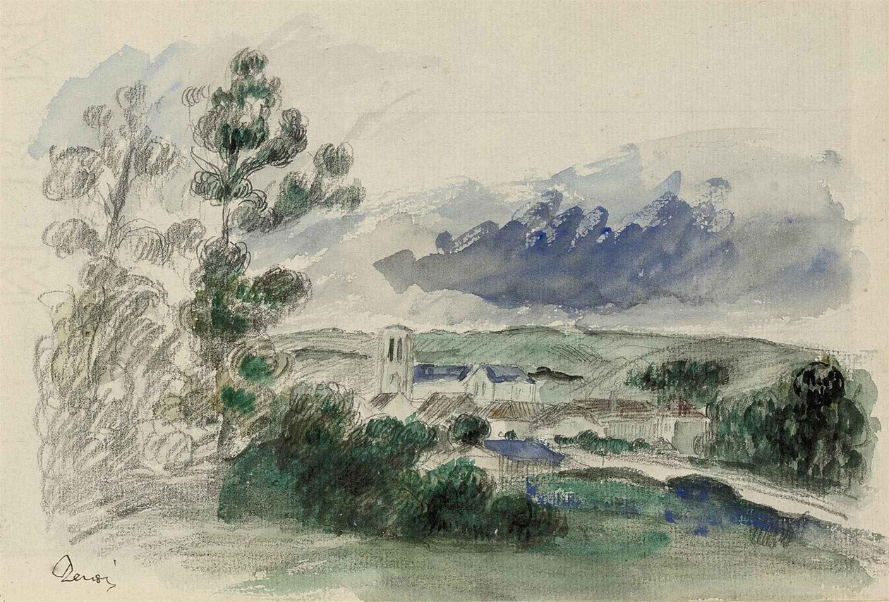 Landsby af Pierre Auguste Renoir