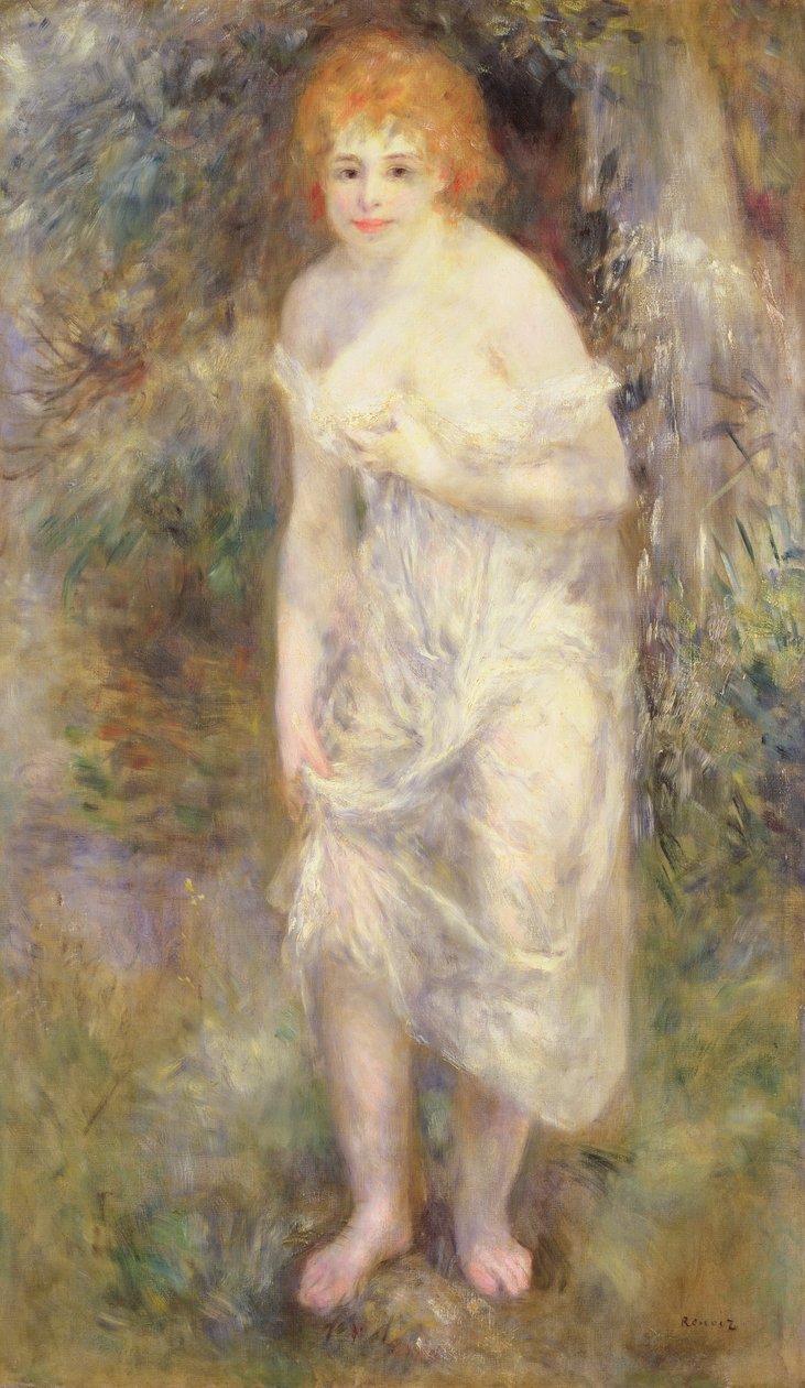 Kvinde ved Foråret, c.1874 af Pierre Auguste Renoir