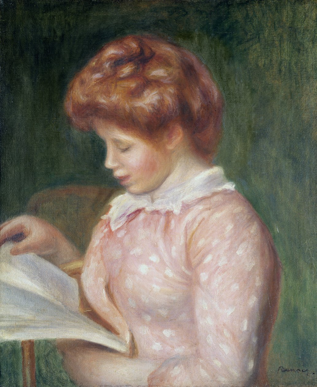 Ung pige læser af Pierre Auguste Renoir