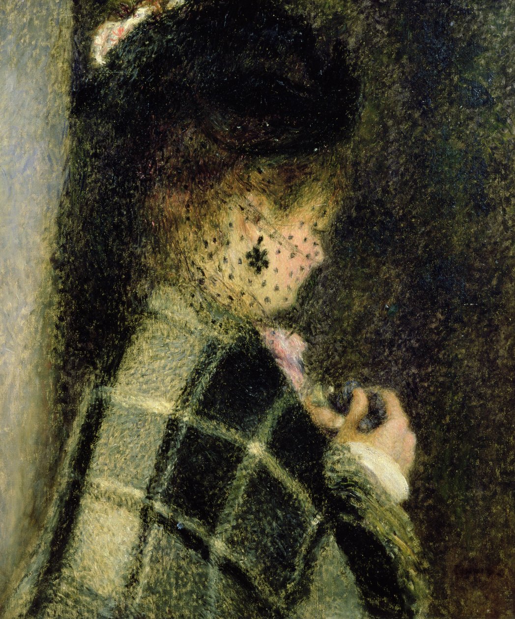 Ung kvinde med et lille slør, ca. 1875 af Pierre Auguste Renoir