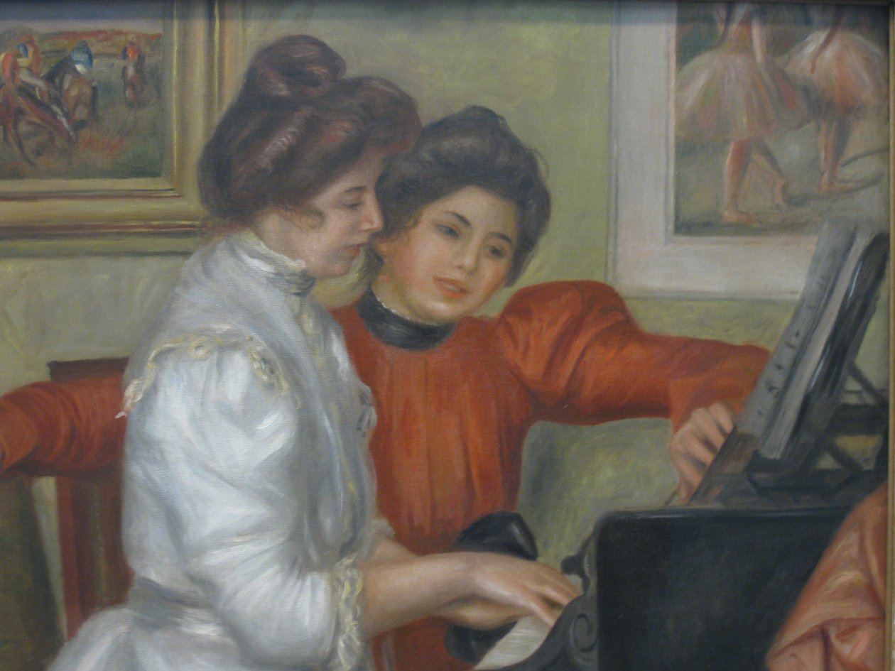 Yvonne og Christine Lerolle ved klaveret af Pierre Auguste Renoir