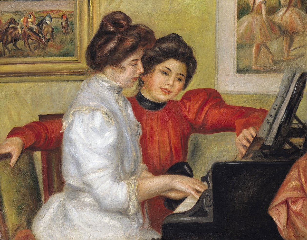 Yvonne og Christine Lerolle ved klaveret, 1897 af Pierre Auguste Renoir