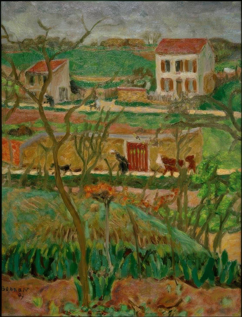 Regnfyldt landskab (Vernouillet) af Pierre Bonnard