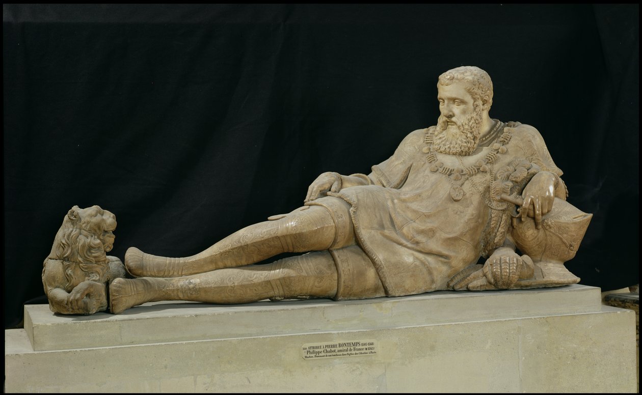 Billede af Philippe de Chabot (1480-1543) admiral af Frankrig, ca. 1570 (marmor) af Pierre Bontemps