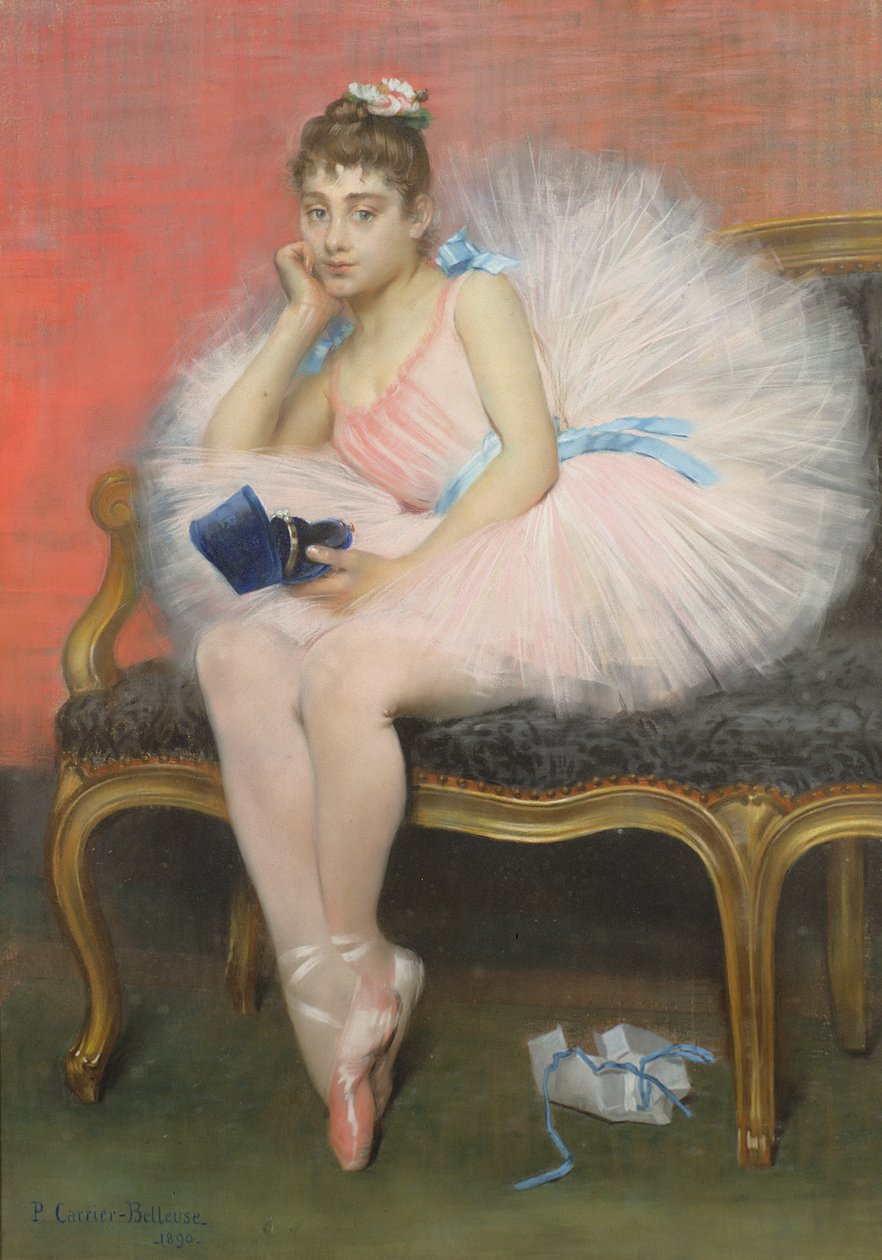 Nutiden, 1890 (pastel) af Pierre Carrier Belleuse