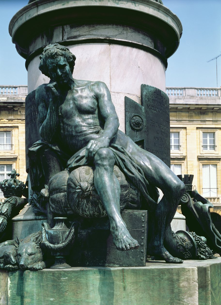 Borgeren, en figur fra monumentet til Louis XV (1710-74) 1755 (bronze) af Pierre Cartellier