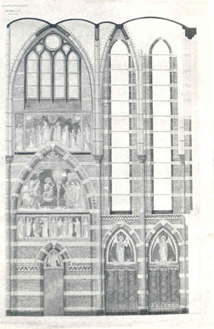 Design til indretning af Sint-Augustinuskerk i Nijmegen af Pierre Cuypers