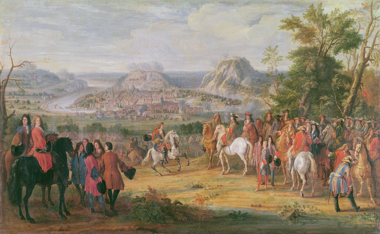Ludvig XIV under belejringen af Besançon i maj 1674 af Pierre Denis Martin