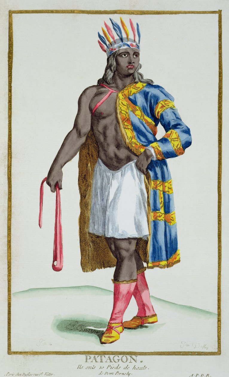 En patagonisk mand, 1780 af Pierre Duflos