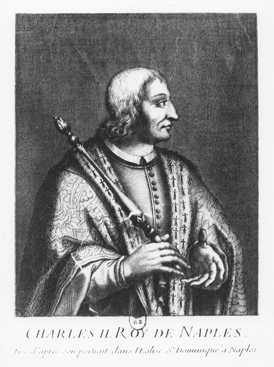 Charles II, den Lamme, konge af Napoli af Pierre Duflos