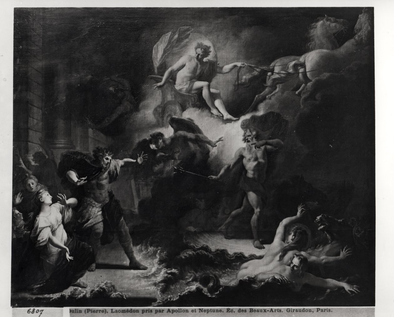 Laemedon straffet af Apollo og Poseidon, 1707 af Pierre Dulin