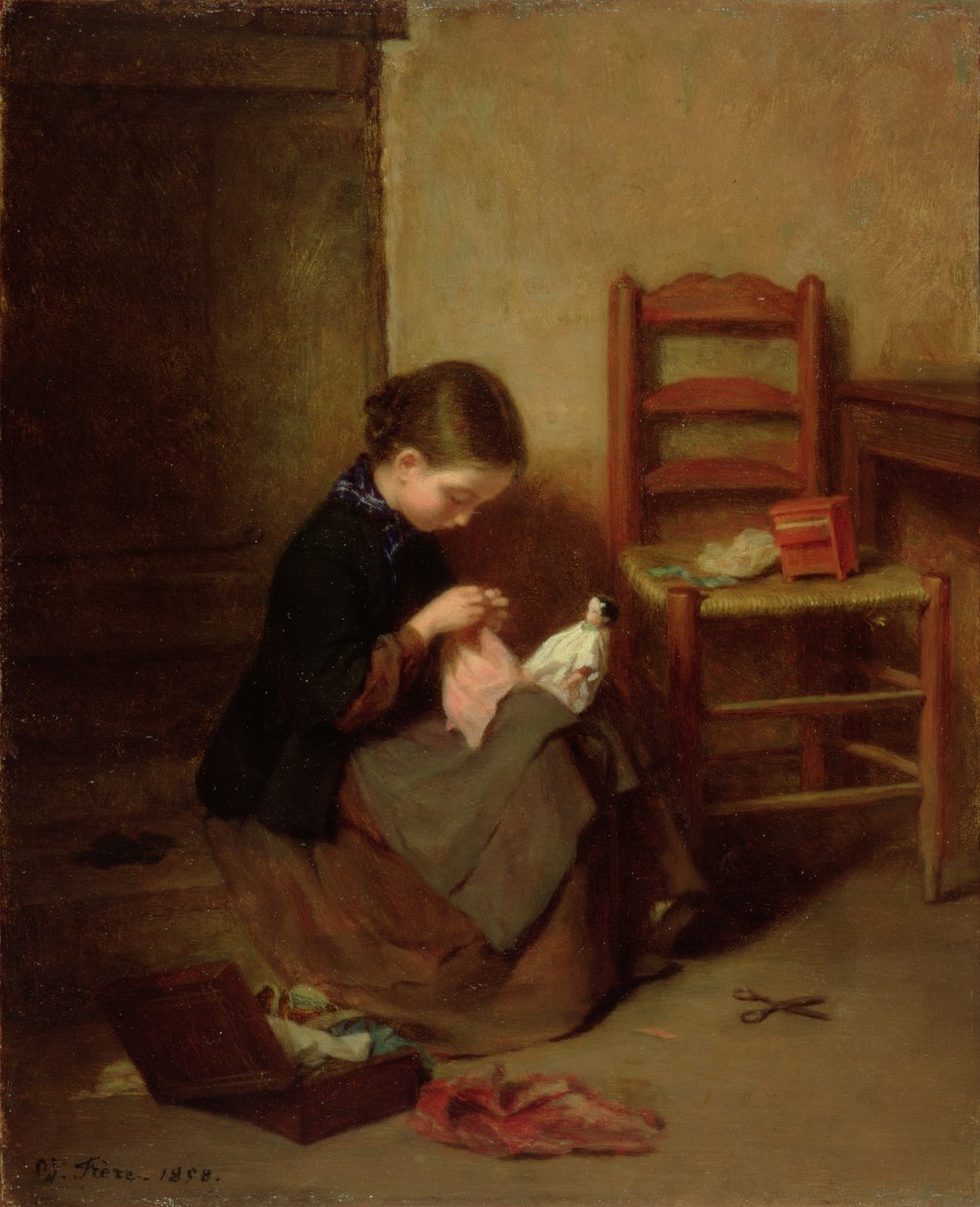 Den lille kjolemager, 1858 af Pierre Edouard Frere