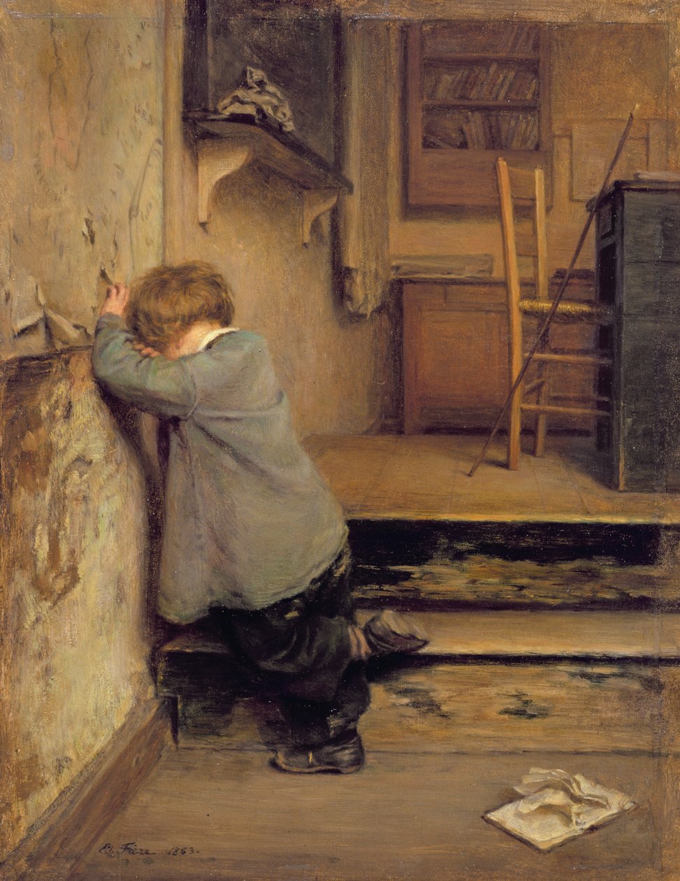 Reprimanden, 1863 af Pierre Edouard Frere