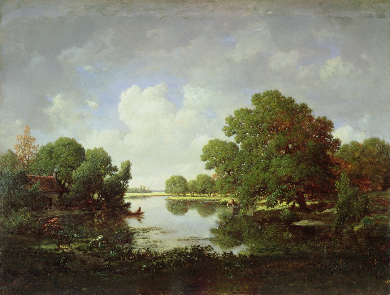 Forsommereftermiddag, 1857 af Pierre Etienne Theodore Rousseau