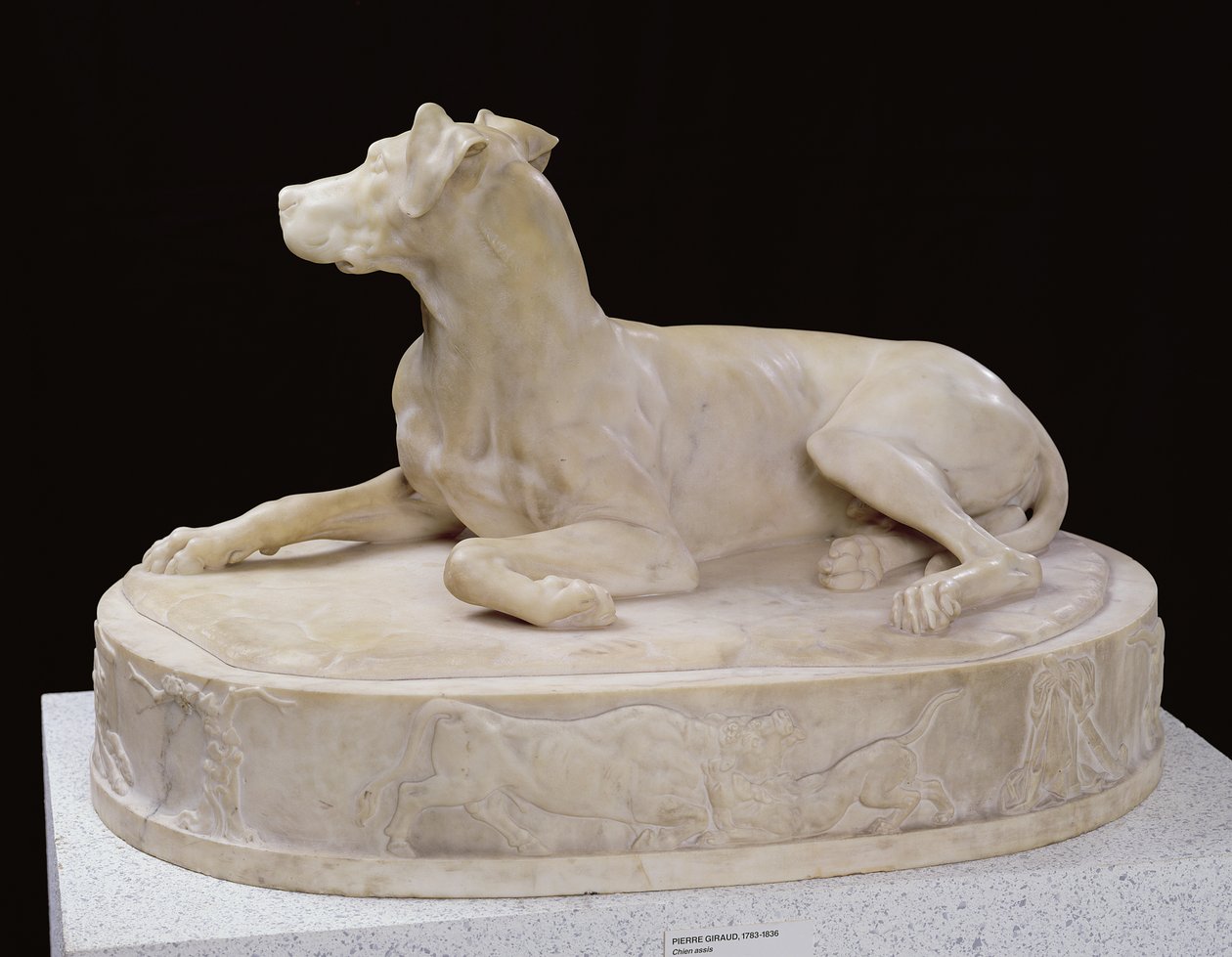 En hund, 1827 (marmor) (se også 223452) af Pierre Francois Gregoire Giraud
