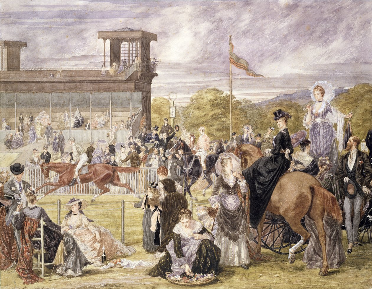 Løbeløbene ved Longchamp i 1874 af Pierre Gavarni