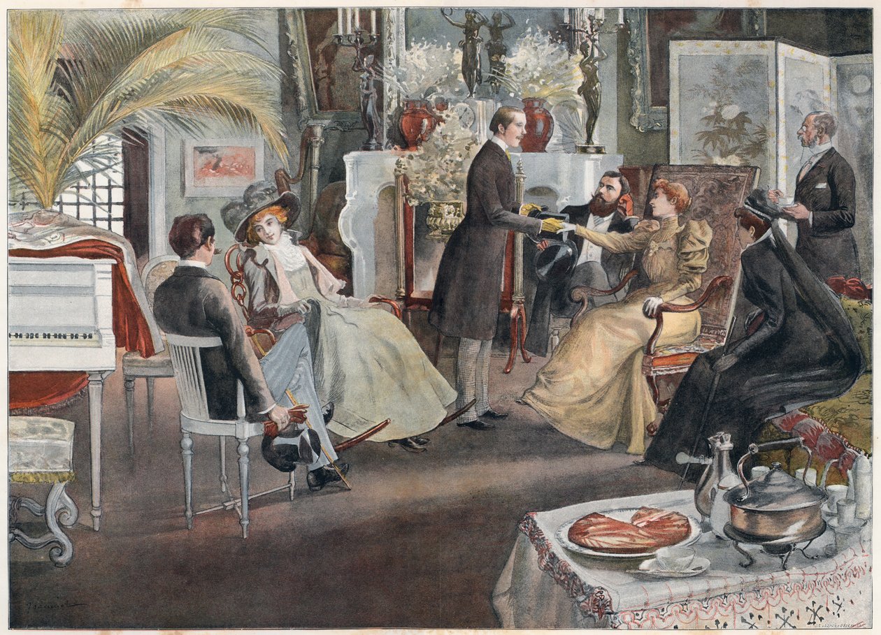 En 5-tiden te i Paris, 1893. af Pierre Georges Jeanniot