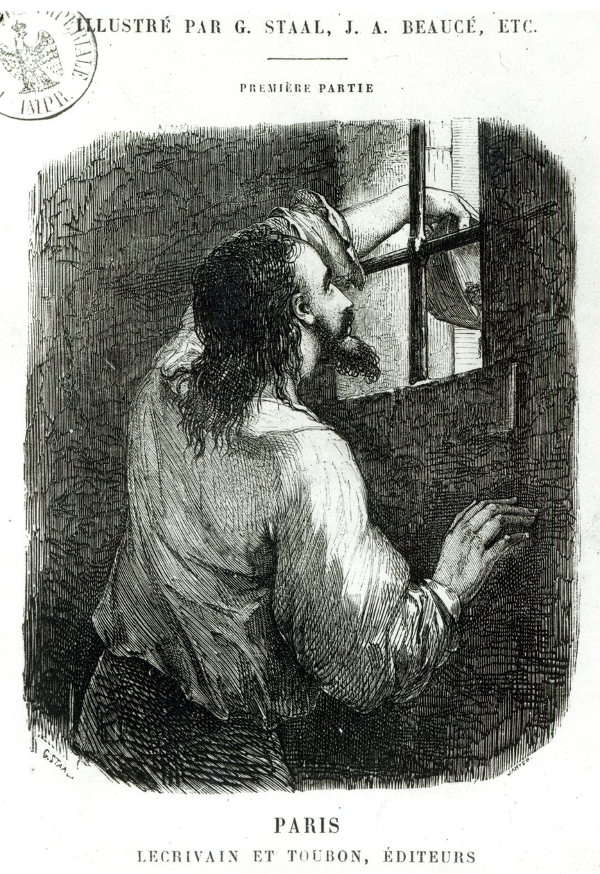 Edmond Dantes fængslet i Chateau d