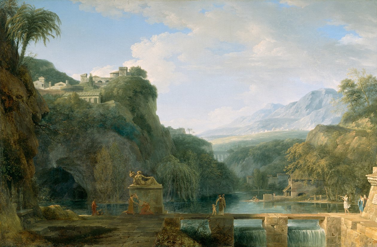 Landskab i det antikke Grækenland, 1786 af Pierre Henri de Valenciennes