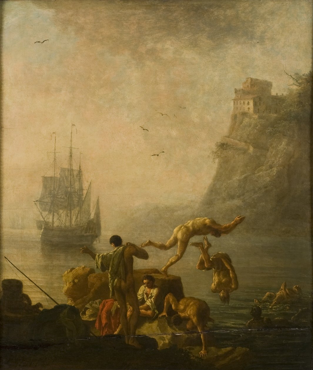 Badende Mænd af Pierre Jacques Volaire