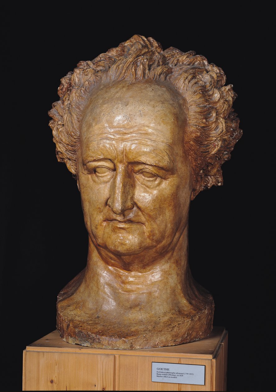 Buste af Johann Wolfgang von Goethe (1749-1832), 1831 (gips) af Pierre Jean David d