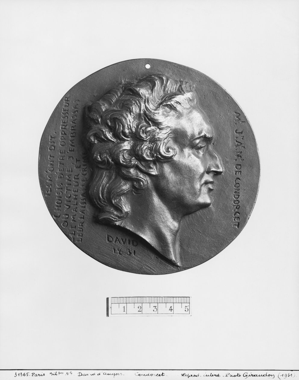 Marie Jean Antoine Nicolas Caritat, Marquis de Condorcet, 1831 (bronze) af Pierre Jean David d