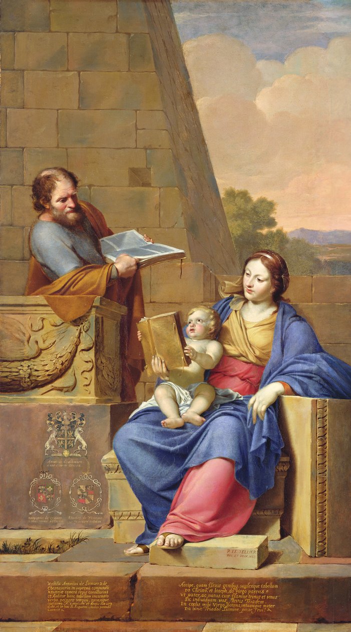 Hvil på flugten til Egypten, 1658 af Pierre Letellier