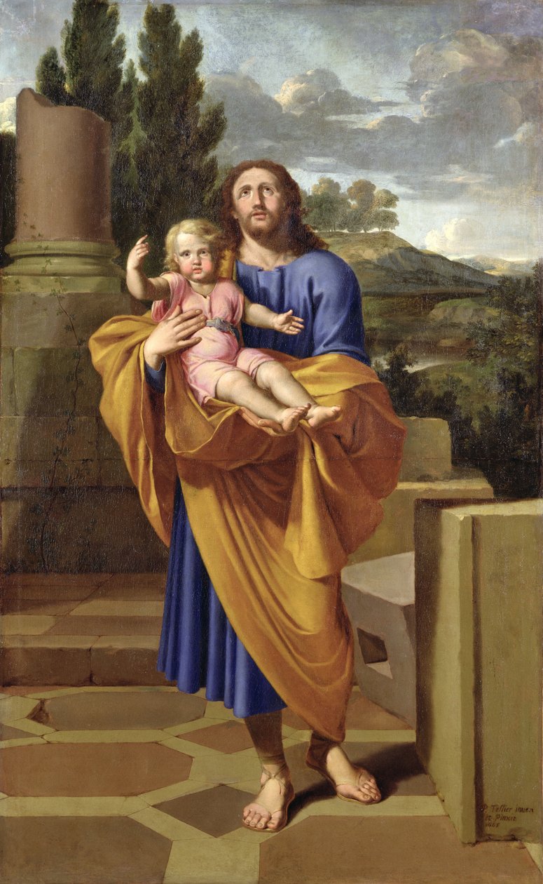 St. Joseph bærer Jesusbarnet, 1665 af Pierre Letellier