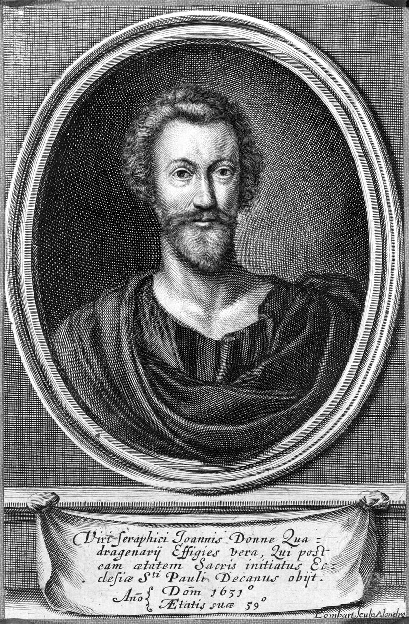 John Donne, ca. 1633 af Pierre Lombard or Lombart