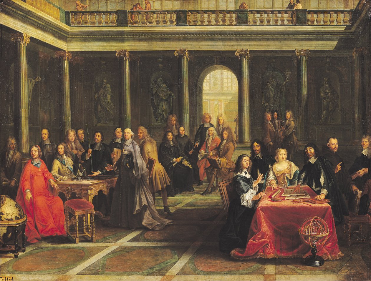 Dronning Christina af Sverige (1626-89) og hendes hof af Pierre Louis the Younger Dumesnil