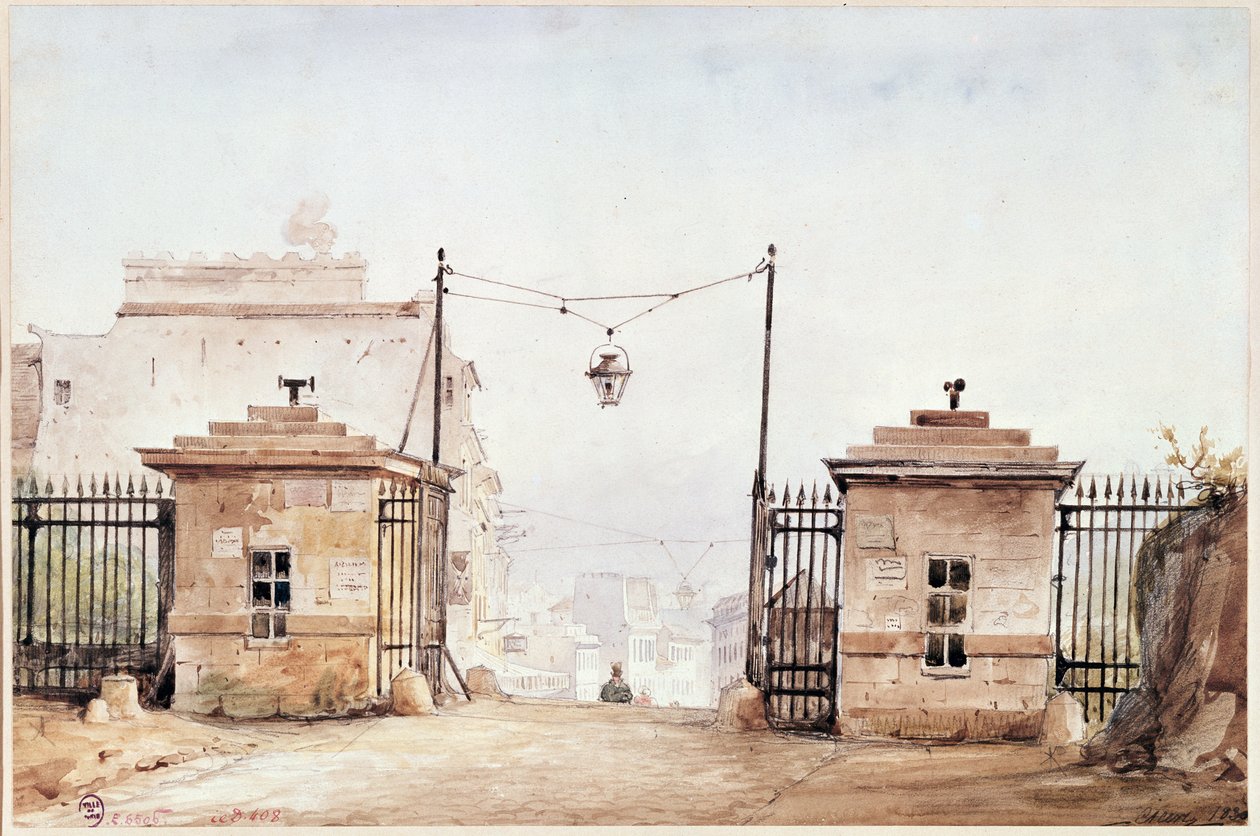 Barriere de Menilmontant af Pierre Luc Charles Ciceri