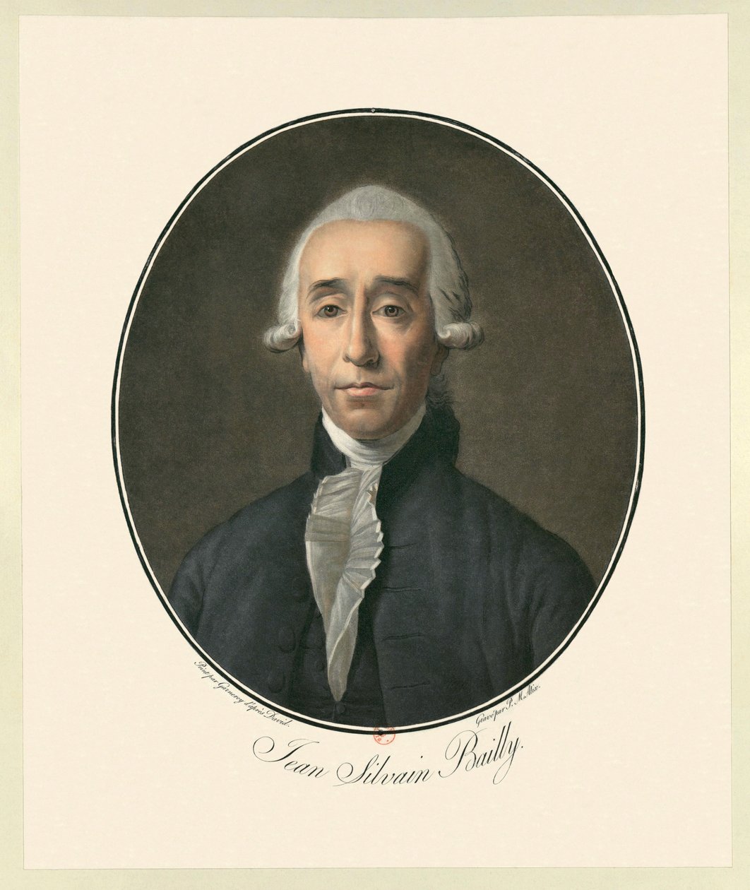 Jean Sylvain Bailly (1736-1793) fransk astronom, matematiker, frimurer og politisk leder af den tidlige del af den franske revolution. af Pierre Michel Alix