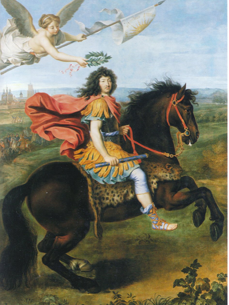 Louis XIV af Frankrig, der rider på en hest af Pierre Mignard