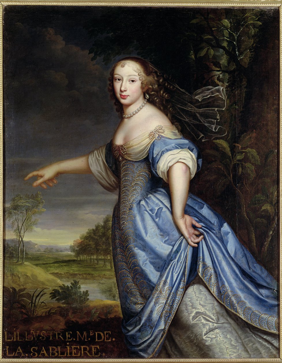 Portræt af Madame de la Sabliere af Pierre Mignard