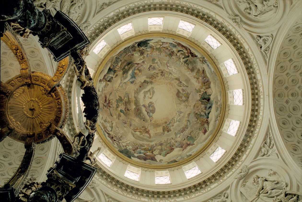 Udsigt over kuplens indre, 1663-65 (se også 252651) af Pierre Mignard