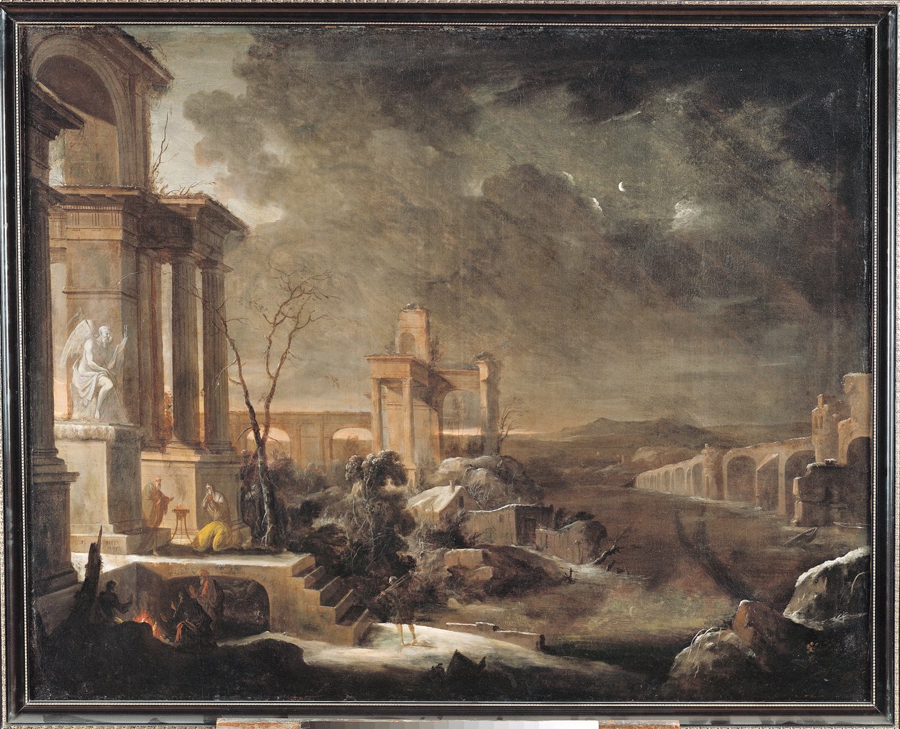 Landskab ved daggry, 1705 af Pierre Patel