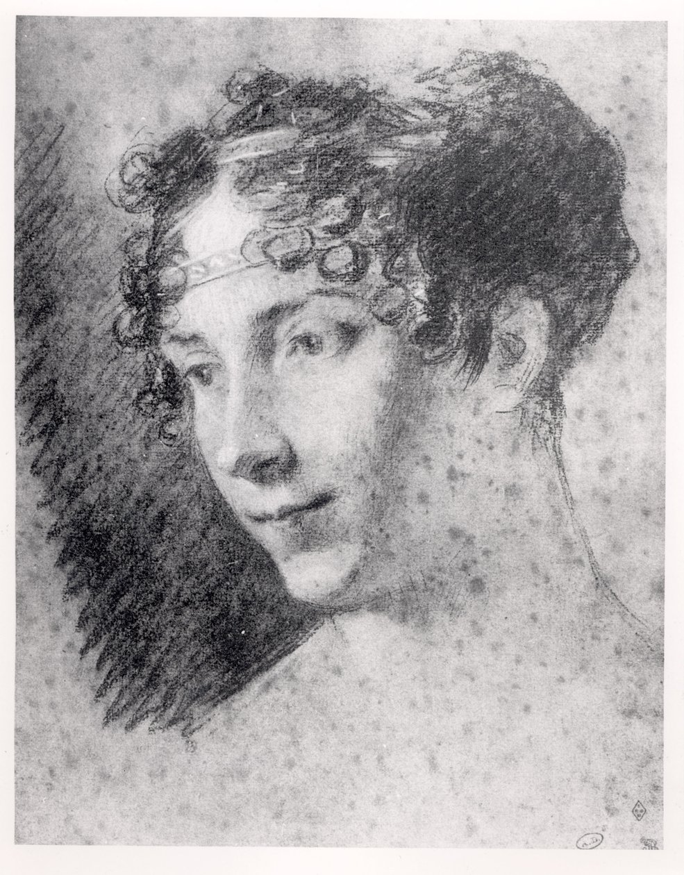 Kejserinde Josephine (1763-1814) (kul på papir) af Pierre Paul Prudhon